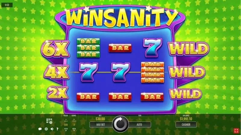 Winsanity Rival 3 Reel 1 Line