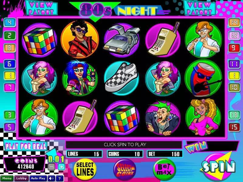 80s Night Wizard Gaming 5 Reel 15 Line