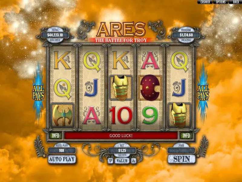 Ares: The Battle for Troy RTG 5 Reel 243 Line
