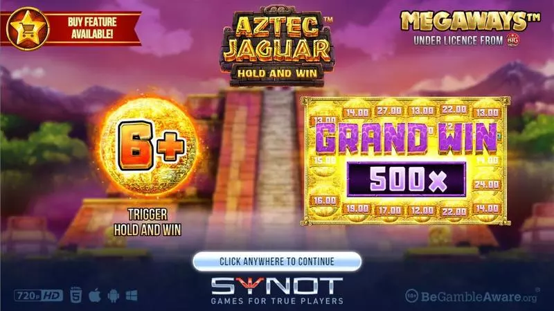 Aztec Jaguar Megaways Synot Games 6 Reel 