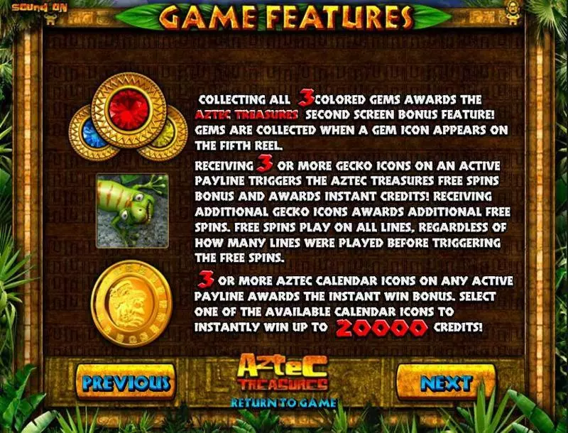 Aztec Treasures BetSoft 5 Reel 30 Line