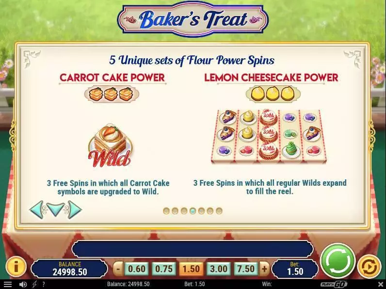 Baker's Treat Play'n GO 5 Reel 15 Line