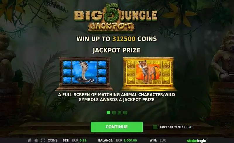 Big 5 Jungle Jackpot StakeLogic 5 Reel 25 Line