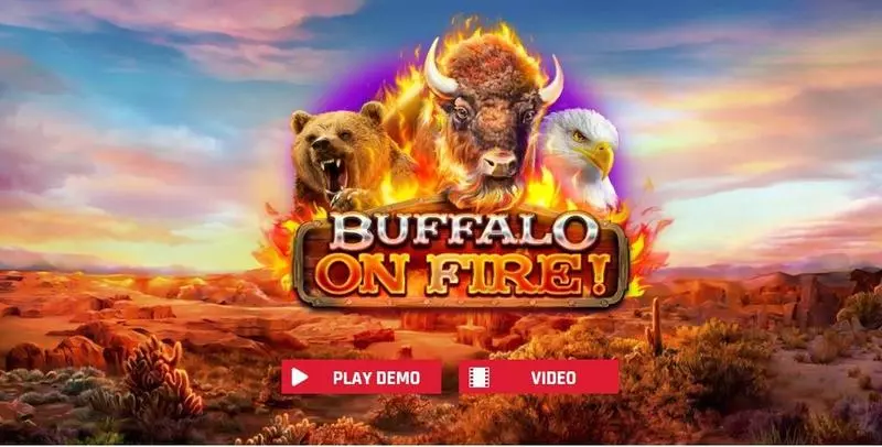 Buffalo On Fire! Red Rake Gaming 5 Reel 1024 Way