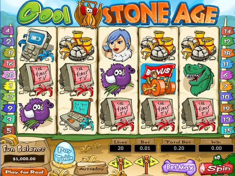 Cool Stone Age Topgame 5 Reel 20 Line