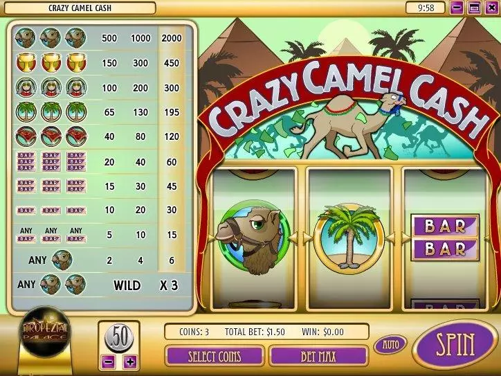 Crazy Camel Cash Rival 3 Reel 1 Line