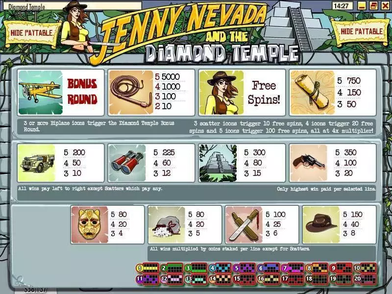Diamond Temple Rival 5 Reel 20 Line