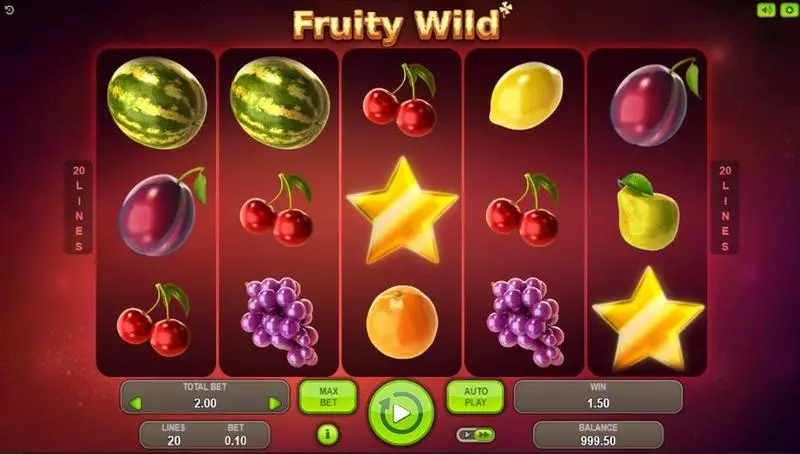 Fruity Wild Booongo 5 Reel 20 Line