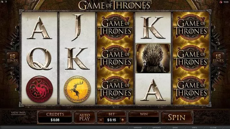 Game of Thrones - 15 Lines Microgaming 5 Reel 15 Line