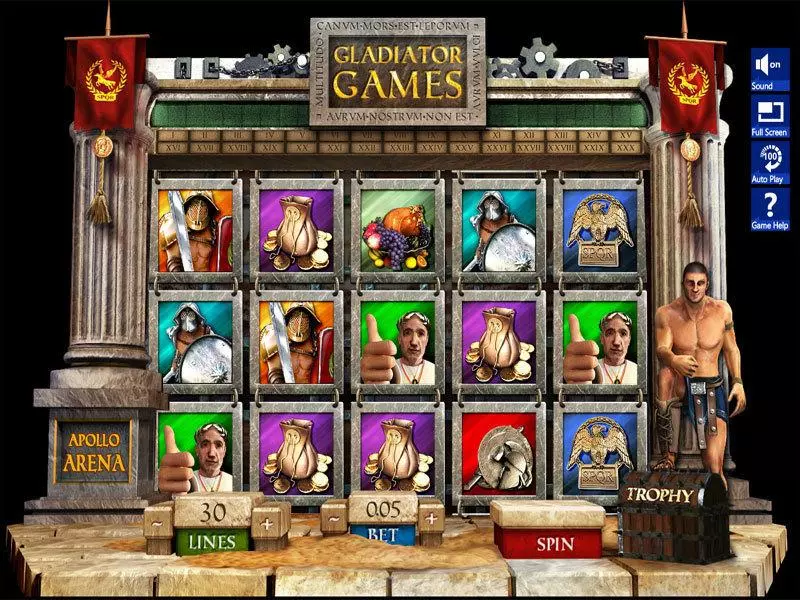 Gladiator Games Slotland Software 5 Reel 30 Line
