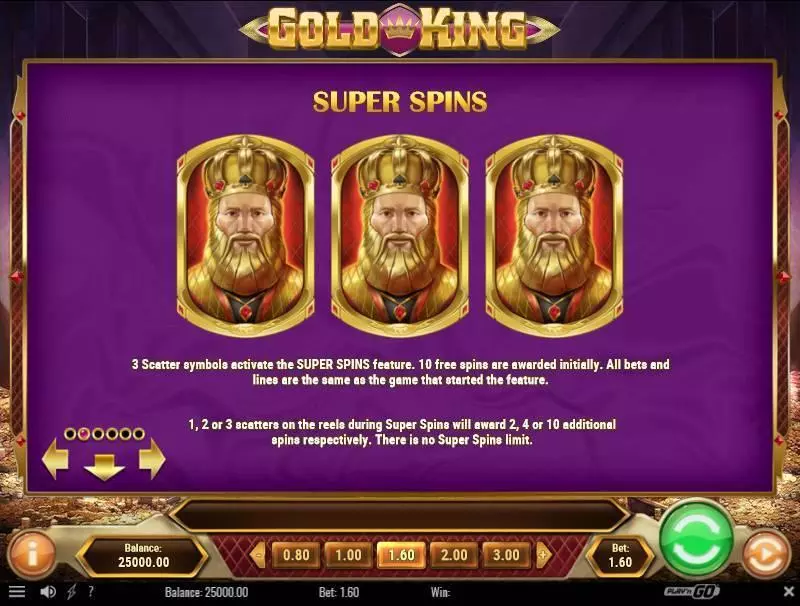 Gold King Play'n GO 5 Reel 20 Line