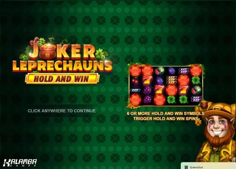 Joker Leprechauns Hold and Win Kalamba Games 6 Reel 