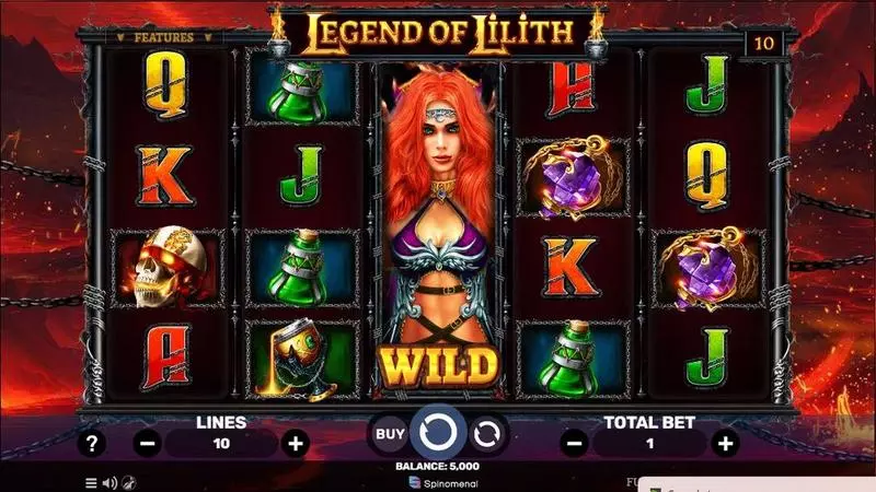 Legend Of Lilith Spinomenal 5 Reel 10 Line
