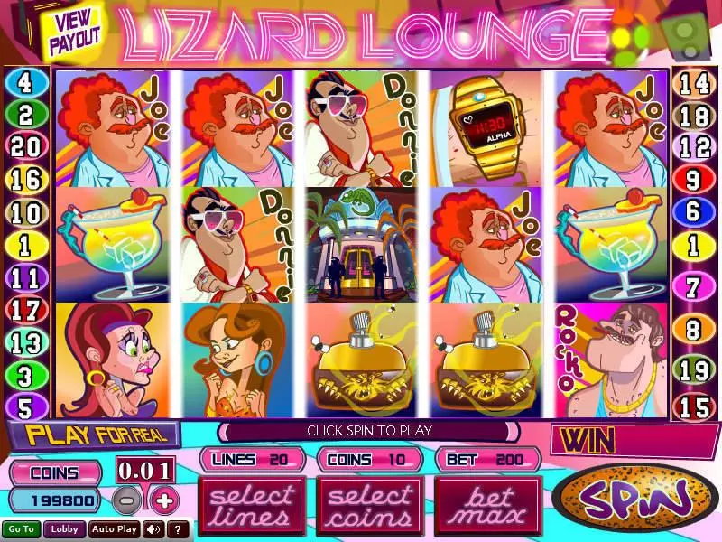 Lizard Lounge Wizard Gaming 5 Reel 20 Line