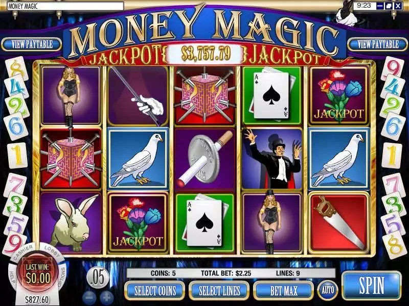 Money Magic Rival 5 Reel 9 Line