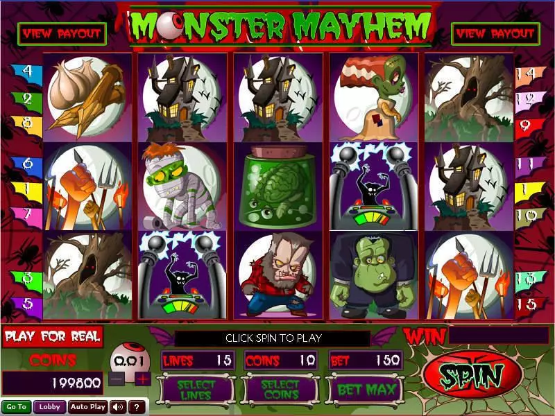 Monster Mayhem Wizard Gaming 5 Reel 15 Line