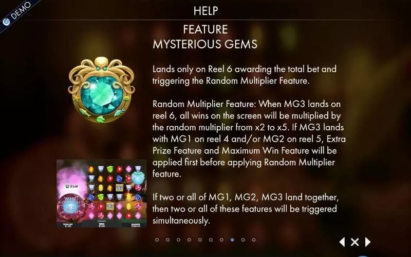Mysterious Gems Genesis 6 Reel 