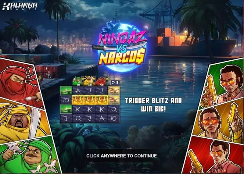 Ninjaz vs Narcos Kalamba Games 5 Reel 1024 Way