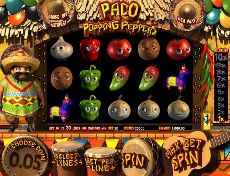 Paco & P. Peppers BetSoft 5 Reel 30 Line