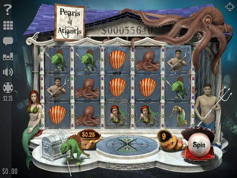 Pearls of Atlantis Slotland Software 5 Reel 9 Line