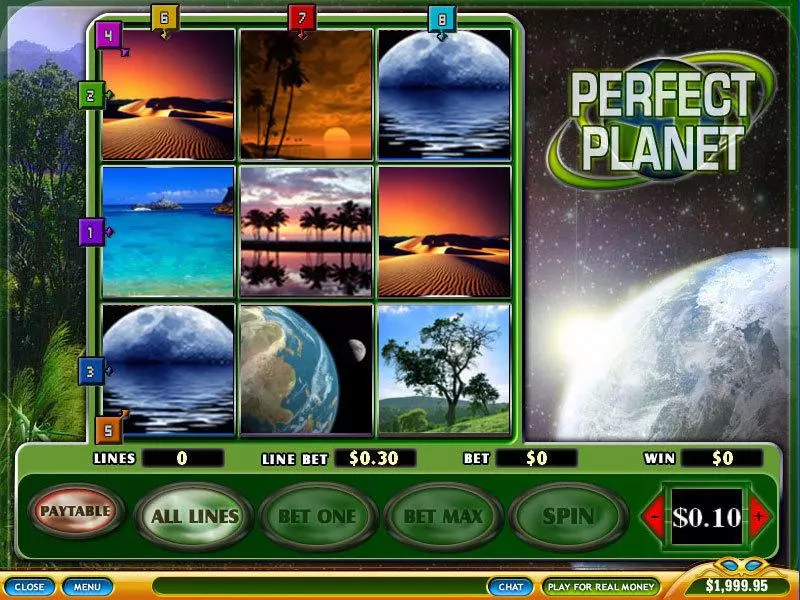 Perfect Planet PlayTech 3 Reel 8 Line