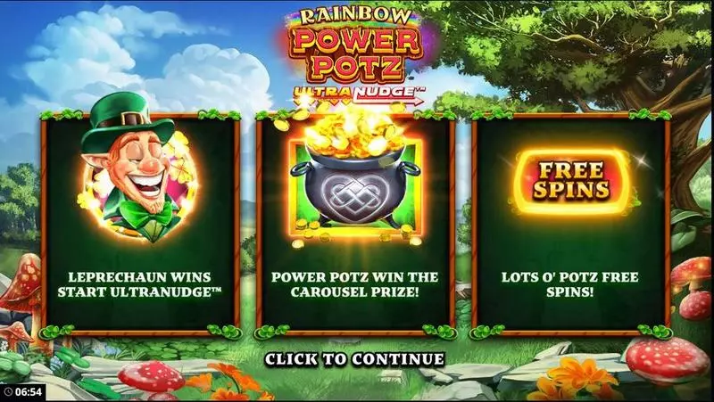 Rainbow Power Pots UltraNudge Bang Bang Games 5 Reel 40 Line