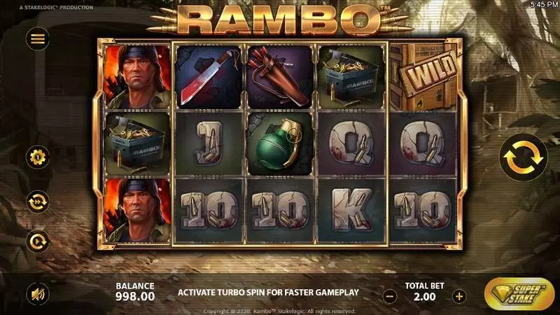 Rambo StakeLogic 5 Reel 20 Line