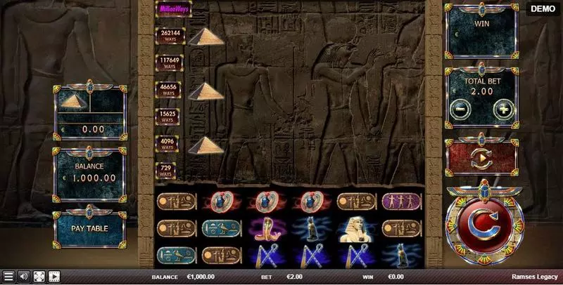Ramses Legacy Red Rake Gaming 6 Reel 1000000 Way