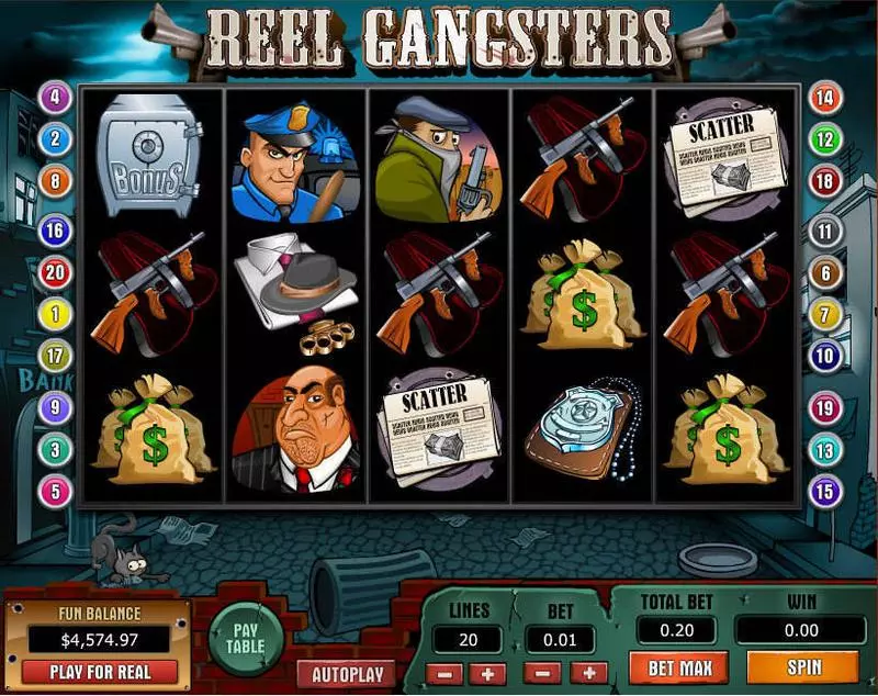 Reel Gangsters Topgame 5 Reel 20 Line
