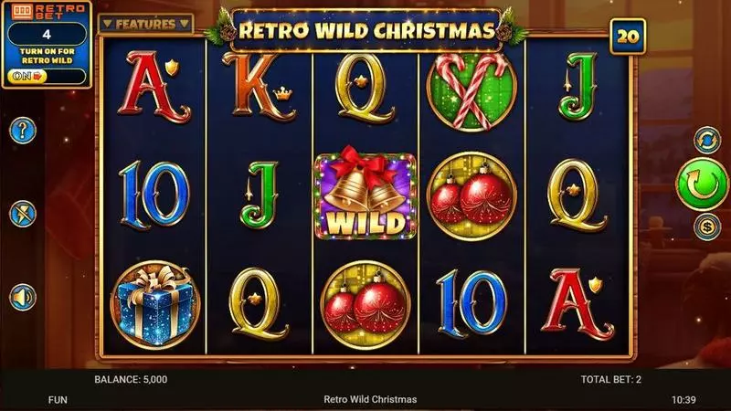 Retro Wild Christmas Spinomenal 5 Reel 20 Line