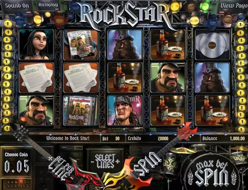 Rock Star BetSoft 5 Reel 3 Line