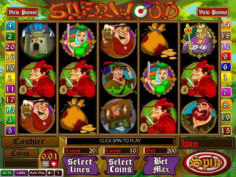 Sherwood Wizard Gaming 5 Reel 20 Line