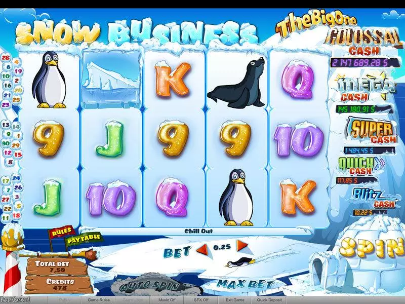 Snow Business bwin.party 5 Reel 30 Line