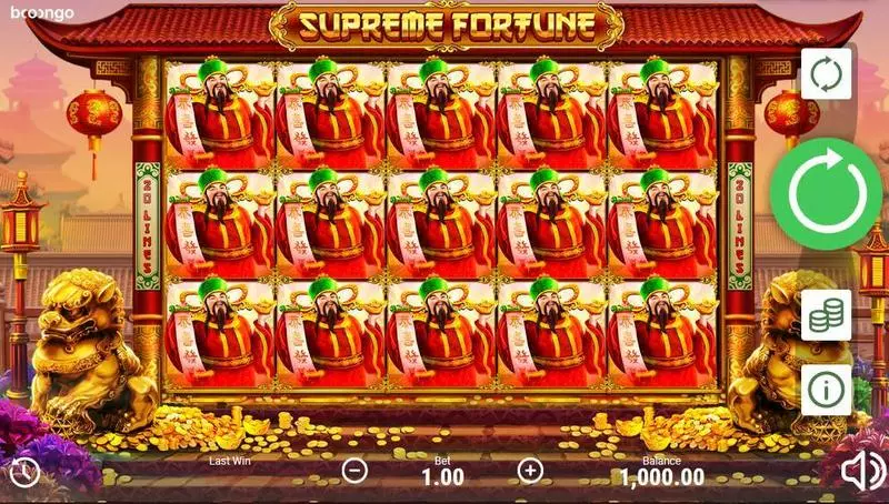 Supreme Fortune Booongo 5 Reel 20 Line