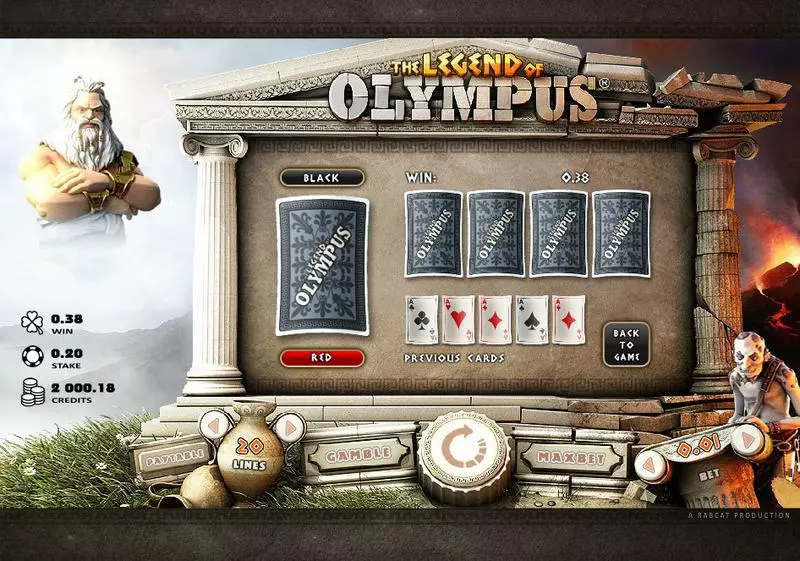 The Legend of Olympus Microgaming 5 Reel 20 Line