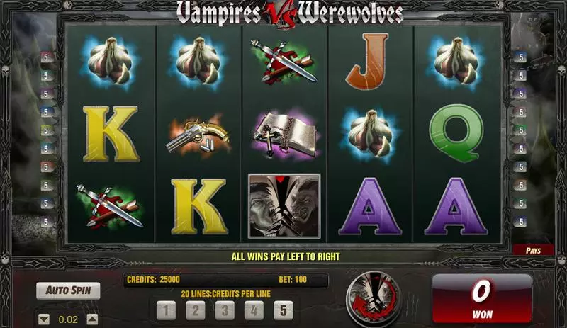Vampires vs Werewolves Amaya 5 Reel 20 Line