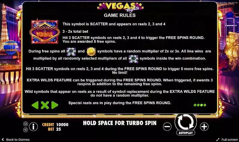 Vegas Nights Pragmatic Play 5 Reel 25 Line