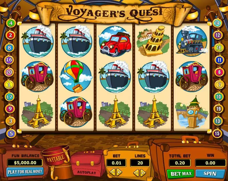 Voyager's Quest Topgame 5 Reel 20 Line