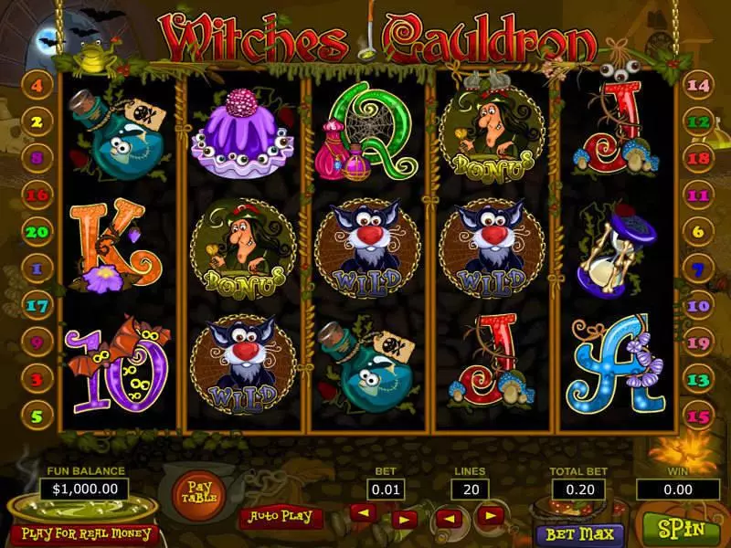 Witches Cauldron Topgame 5 Reel 20 Line