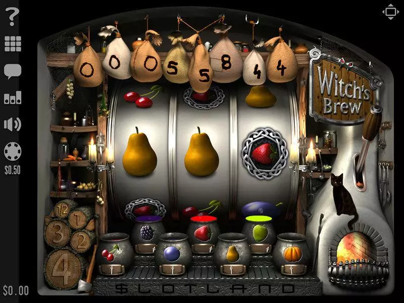 Witch's Brew Slotland Software 3 Reel 1 Line